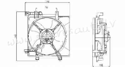 RDSB670040 - 'OEM: 45121AG000' without turbo - Radiatora Difuzors - SUBARU OUTBACK  BP (2003-2006) Рига