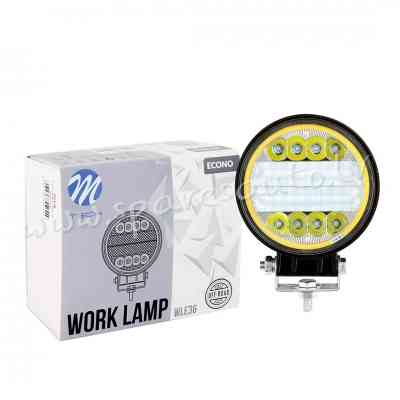 WLE36 - Work Lamp M-TECH ECONO 4" 38xSMD3030 + Halo - Round 38W 10-30V Spot - Darba Gaismas Lukturis Rīga