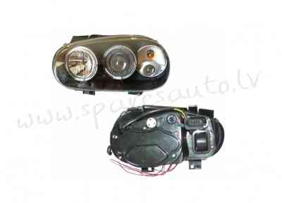 ZVW1130(K)DL -  without motor for headlamp levelling, with fog light, Black, H1/H1, H3, PY21W, W5W,  Rīga