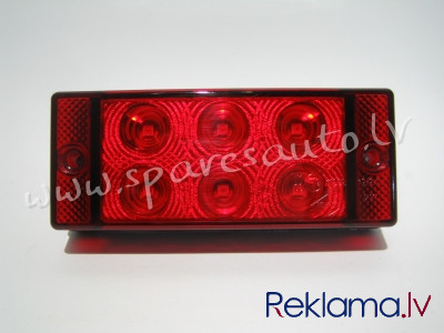 990091EE - REAR RED FOG LAMP, square, 12/24V,LED, 108x46x25mm - Aizmugurējais Lukturis - UNSORTED UN Рига - изображение 1