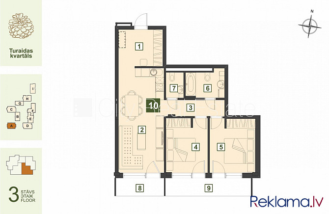 Проект - Kalpaka Park Residence, фасадный дом, реновированный дом, благоустроенный Рига - изображение 11