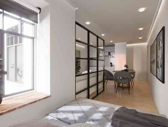 Iegādei pieejams studio tipa dzīvoklis ar pilnu apdari, jaunu virtuvi ar visu nepieciešamo tehniku u Рига