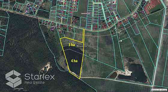 Продается земельный участок с частным озером под застройку частных домов в Малпилская вол.