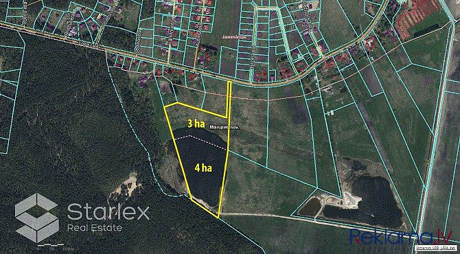 Pārdod savrupmāju apbūves zemi ar privātu ezeru Jaunmārupē. Īpašuma kopējā platība ir 7 Mālpils pagasts - foto 3