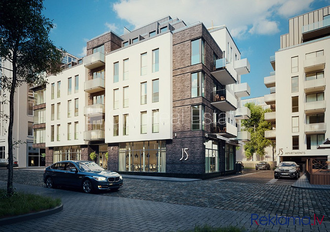 Projekts - J5, jaunceltne, pagalma māja, labiekārtota apzaļumota teritorija, pazemes Rīga - foto 16