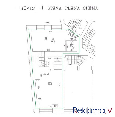 Projekts - Forburga Nams, fasādes māja, renovēta māja, zaļā teritorija, ieeja no ielas, ir Rīga - foto 10