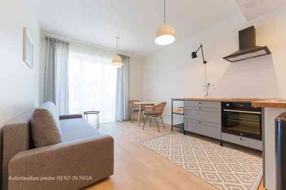 Studio apartment for rent in the new project on Dainas street 10A.  The apartment is fully furnished Рига
