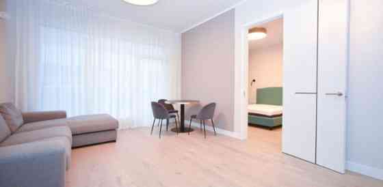 Furnished two-room apartment in a new project on Cēsu street.  The apartment is located on the 6th f Рига