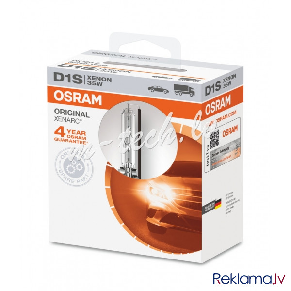 O66140-1SCB - Osram XENARC Original D1S PK32d-2 V 35W 66140-1SCB Rīga - foto 1