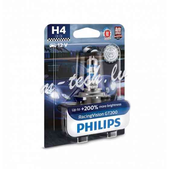 PH 12342RGTB1 - Philips RacingVision GT200 H4 12342 RGT 12V 60/55W P43t-38 B1 Rīga