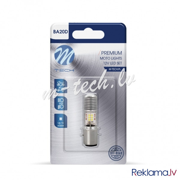 LB552W-01B - Blister 1x LED BA20D 12x3030SMD 10-80V AC/DC white Рига - изображение 1