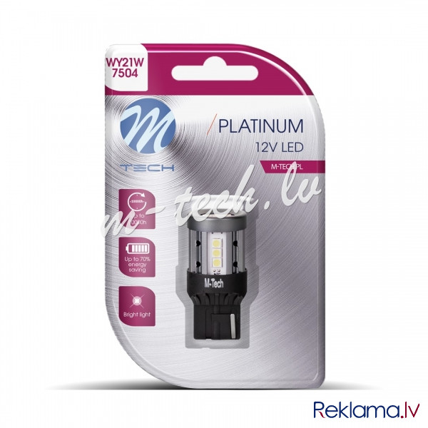 LB864W-01B - Blister M-TECH Platinum LB864W-01B - T20 7440 W21W. 15x3030SMD LED. 12-24V CANBUS. Whit Рига - изображение 1