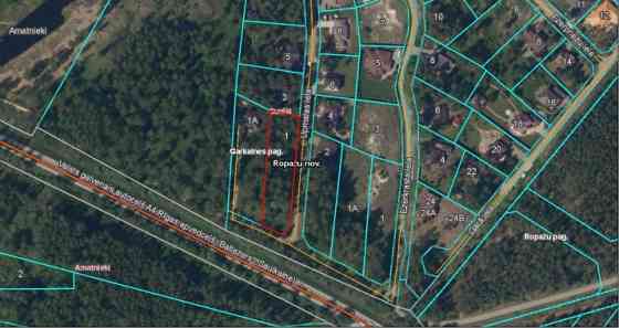 Building plot for sale in Ezerkrasts village, Sunīši, Garkalne parish, located in the immediate vici Рижский район