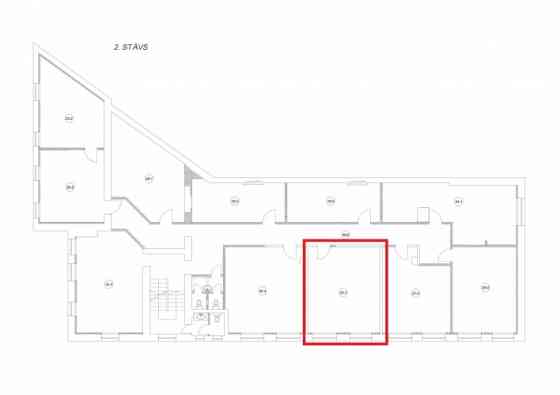 Piedāvājumā biroja telpas Brasā, Starta iela 1.  + Kopējā platība 32.4 m2;  + 2. stāvs; + Ap ēku bez Rīga