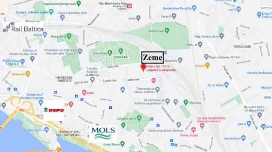 Zemes gabals daudzstāvu dzīvojamās mājas būvniecībai.  Iespējams uzbūvēt daudzstāvu māju:  + 5. stāv Рига