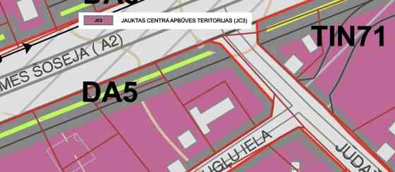 Zemes gabals Siguldā.  Zemes gabals izvietots A2 šosejas malā; Jauktas centra apbūves teritorija (JC Sigulda