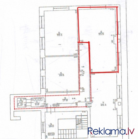 Gaišs birojs kvalitatīvi renovētā ēkā.  Pie telpu ieejas durvīm ir koplietošanas WC un virtuve.   +  Рига - изображение 5