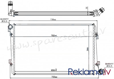 RA65292Q - 'OEM: 1K0121251AK' H=399cm, EDA\\\Cooling - Radiators - VW TOURAN (2003-2006) Rīga - foto 1