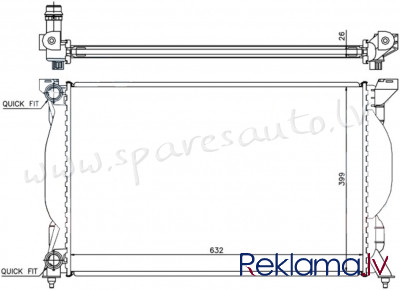 RA60304Q - 'OEM: 8E0.121.251' RKPRC804, EDA\\\Cooling - Radiators - AUDI A6  C5 (2001-2005) Rīga - foto 1