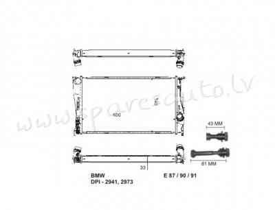 RA60785Q - 'OEM: 17117788903' MT/AT, EDA\\\Cooling - Radiators - BMW 3  E90/E91 (2005-2009) Рига