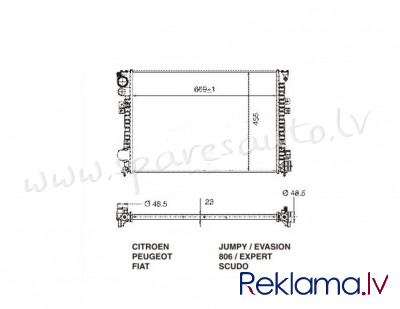 RA61875Q - 'OEM: 1301.W5' MT, EDA\\\Cooling - Radiators - PEUGEOT EXPERT  222/223/224 (1994-2003) Rīga - foto 1