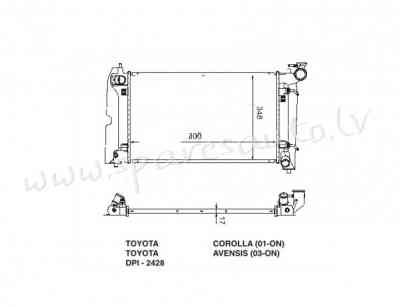 RA64648Q - 'OEM: 164000D220' AT - Radiators - TOYOTA COROLLA  E12 (2002-2003) Рига