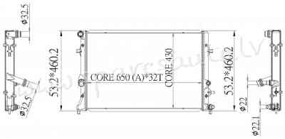 RA65295Q - 'OEM: 1K0121251CL' 1.2TSI, EDA\\\Cooling - Radiators - VW GOLF PLUS (2005-2008) Рига