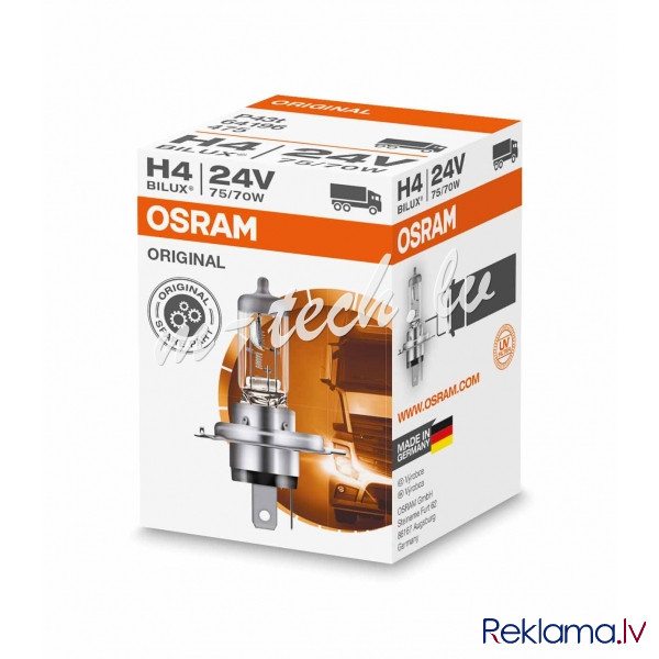 O424 - Halogen OSRAM Orginal 64196 P43t 24V 75/70W H4 Рига - изображение 1