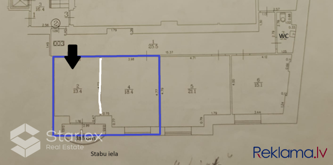 Iznomā gaišas biroja telpas ar balkonu pēc kapitālā remonta Rīgas centrā, Stabu ielā 47 Rīga - foto 19