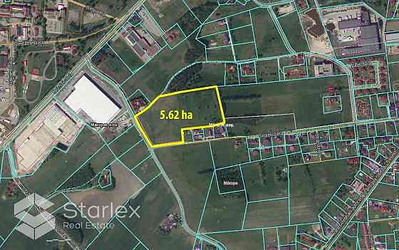 Продается земельный участок площадью 5,62 га в Марупе, в 1,5 км от аэропорта Mālpils pagasts