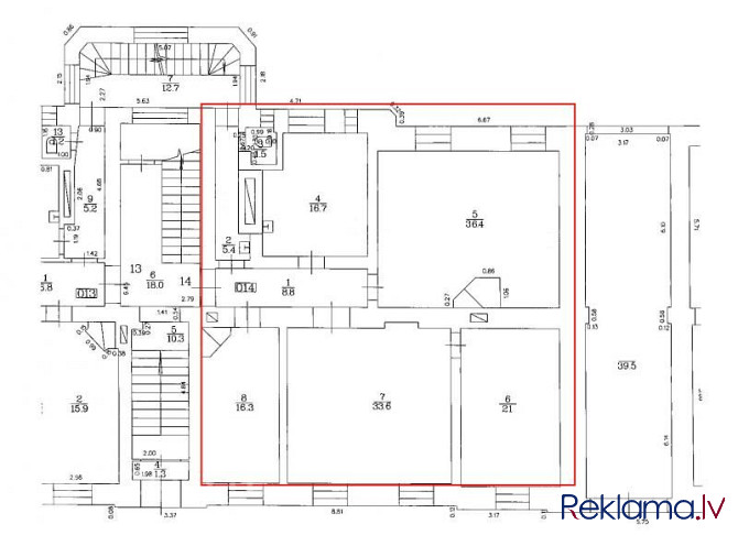 Nomai tiek piedāvāta biroja ēka 2. stāvos , lietderīgā platība 460.70 m2, ar iespēju nomāt Rīga - foto 4