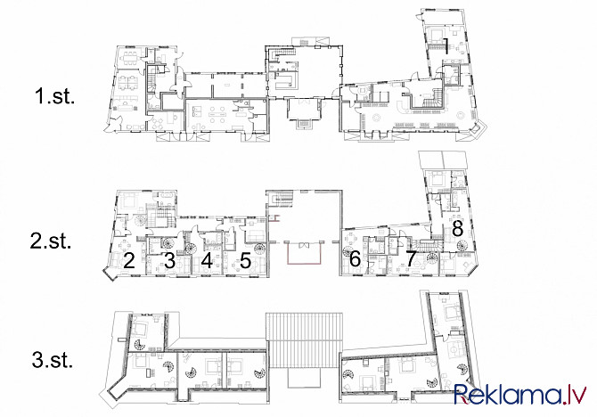 Projekts - Semarah Apartamenti, jaunceltne, viena istaba izolēta, studio tipa, virtuve apvienota Rīga - foto 8