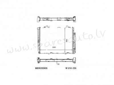 RA62608Q - 'OEM: 2105006203' MT/AT, EDA\\\Cooling - Radiators - MERCEDES E-KL W210 (1999-2002) Rīga