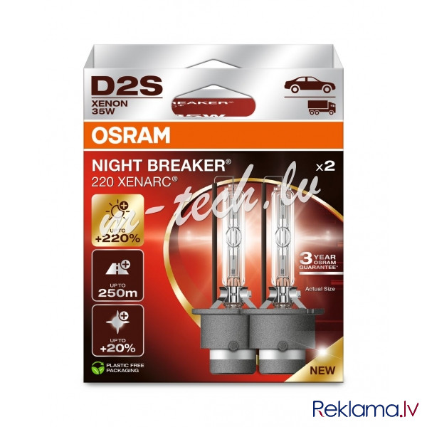 O66240XN2-2HB - OSRAM XENARC NIGHT BREAKER LASER D2S Rīga - foto 1