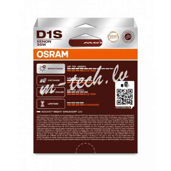 O66140XN2-2HB - OSRAM XENARC NIGHT BREAKER 220 D1S Rīga