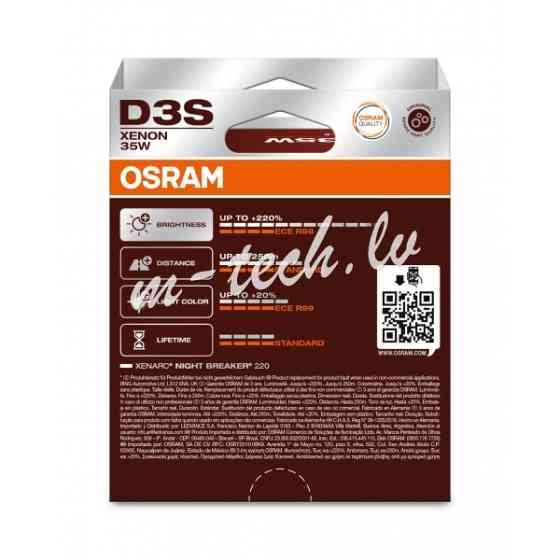 O66340XN2-2HB - OSRAM XENARC NIGHT BREAKER 220 D3S Rīga