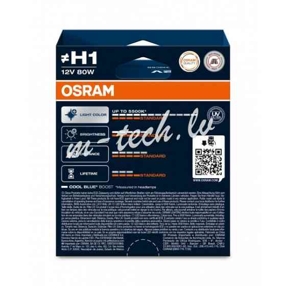 O62150CBB-2HB - OSRAM COOL BLUE BOOST 62150CBB-2HB ~H1 P14.5s 12V 80W Rīga