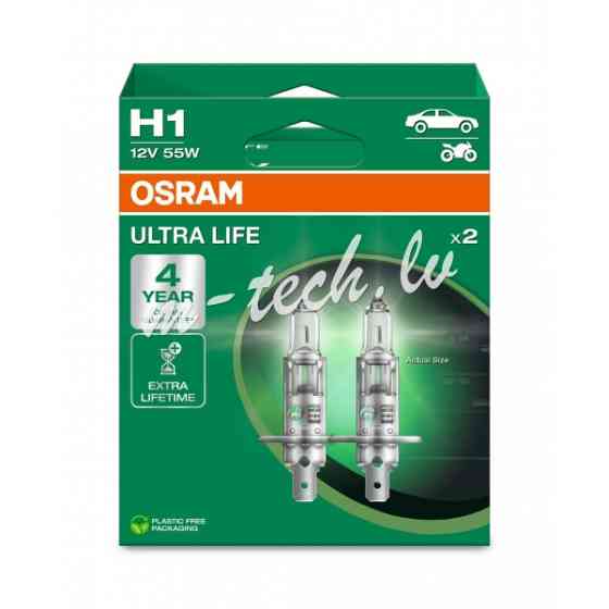 O64150ULT-2HB - OSRAM ULTRALIFE 64150ULT-2HB H1 P14.5s 12V 55W Rīga