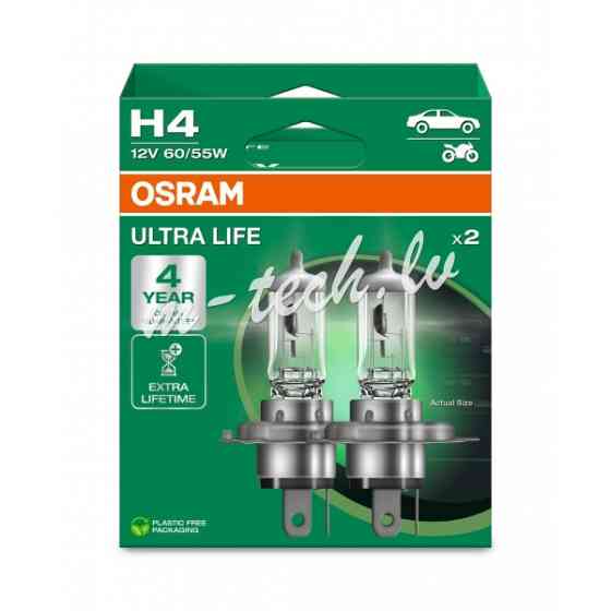 O64193ULT-2HB - OSRAM ULTRALIFE 64193ULT-2HB H4 P43t 12V 60/55W Rīga