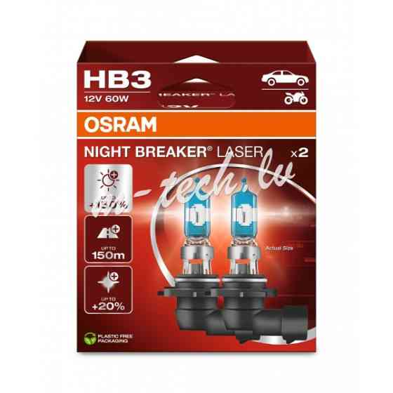 O9005NL-2HB - OSRAM NIGHT BREAKER LASER 9005NL-2HB HB3 P20d 12V 60W Rīga