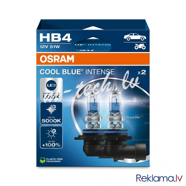 O9006CBN-2HB - OSRAM COOL BLUE INTENSE 9006CBN-2HB HB4 P22d 12V 51W Рига - изображение 1