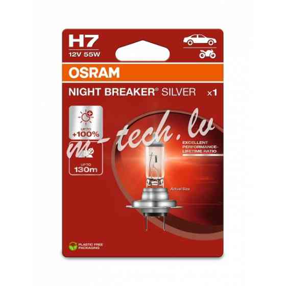 O64210NBS-1BL - OSRAM NIGHT BREAKER SILVER 64210NBS-1BL H7 PX26d 12V 55W Rīga