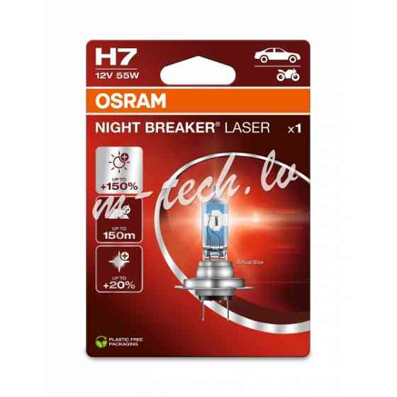 O64210NL-1BL - OSRAM NIGHT BREAKER LASER 64210NL-1BL H7 PX26d 12V 55W Рига