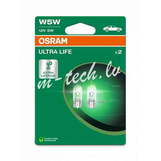 O2825ULT-2BL - OSRAM ULTRALIFE 2825ULT-2BL W5W W2.1x9.5d 12V 5W Рига