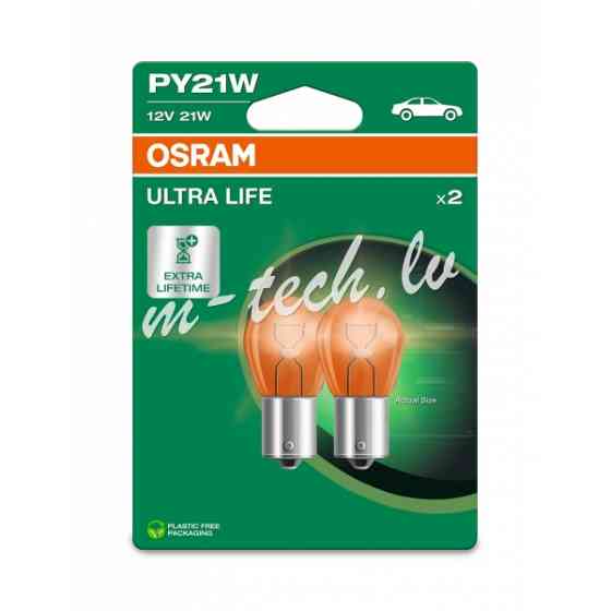 O7507ULT-2BL - OSRAM ULTRALIFE 7507ULT-2BL PY21W BAU15s 12V 21W Rīga