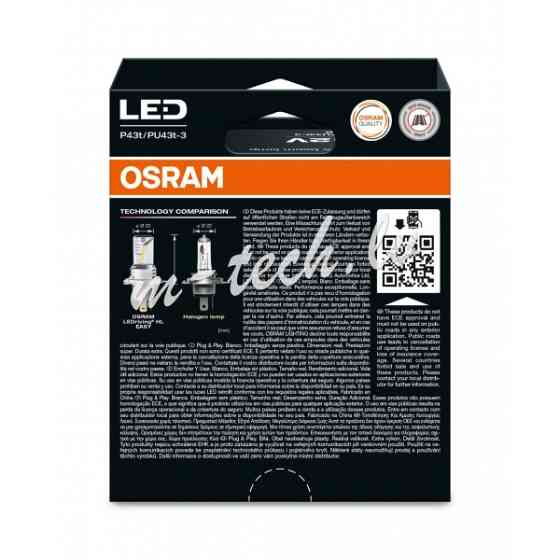 O64193DWESY-2HB - OSRAM LEDriving EASY 64193DWESY-2HB ~H4 P43t / PU43t-3 12V 18.7W/19.0WW Rīga