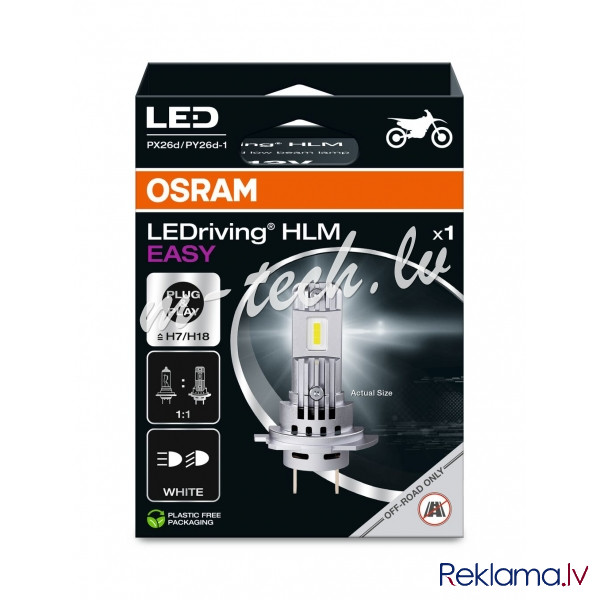 O64210DWESY-1HB - OSRAM LEDriving EASY 64210DWESY-1HB ~H7 PX26d/PY26d-1 12V 16.0W Рига - изображение 1