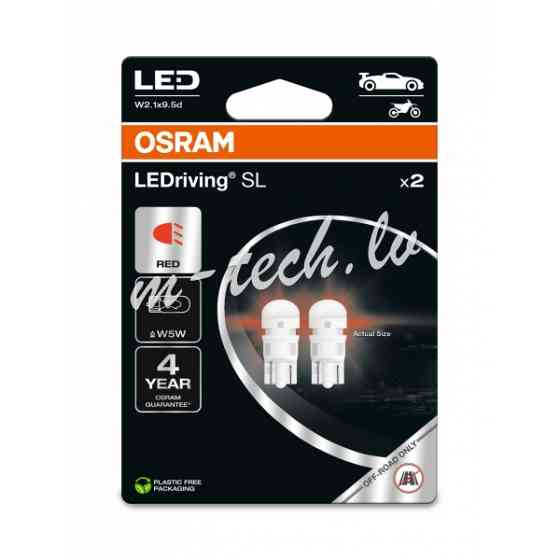 O2825DRP-2BL - OSRAM LEDrivin SL 2825DRP-2BL ~W5W W2.1x9.5d 12V 0.6W Rīga