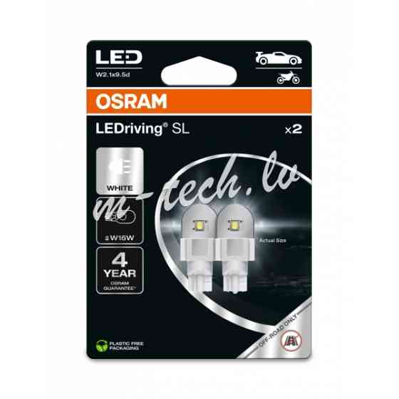 O921DWP-2BL - OSRAM LEDrivin SL 921DWP-2BL  ~W16W W2.1x9.5d 12V 2.1W Рига