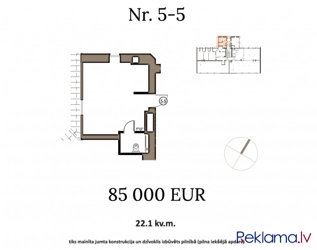 Studio dzīvoklis ar pilnu apdari renovētā projektā Klusajā Centrā.  Ekskluzīva iespēja Rīga - foto 2